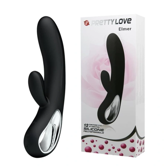 Wibrator Punktu G ELMER Pretty Love Ładowany USB Czarny | 100% ORYGINAŁ| DYSKRETNA PRZESYŁKA